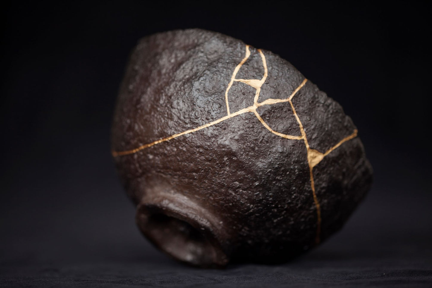 Black Kintsugi Chawan