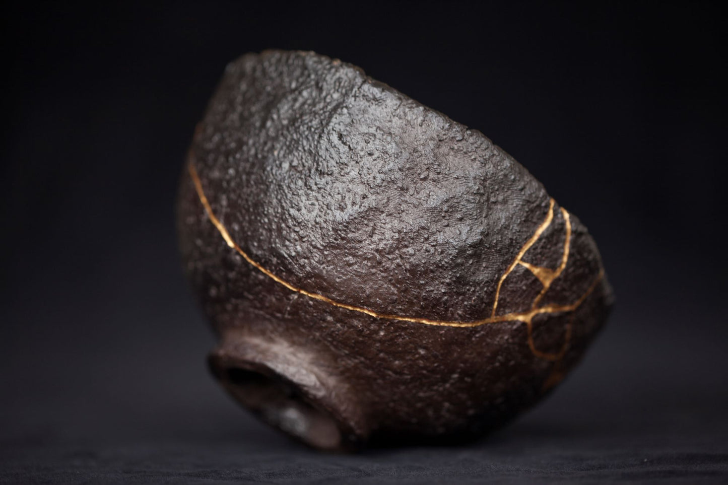 Black Kintsugi Chawan