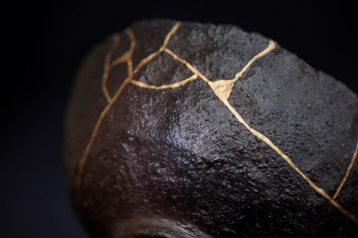 Black Kintsugi Chawan