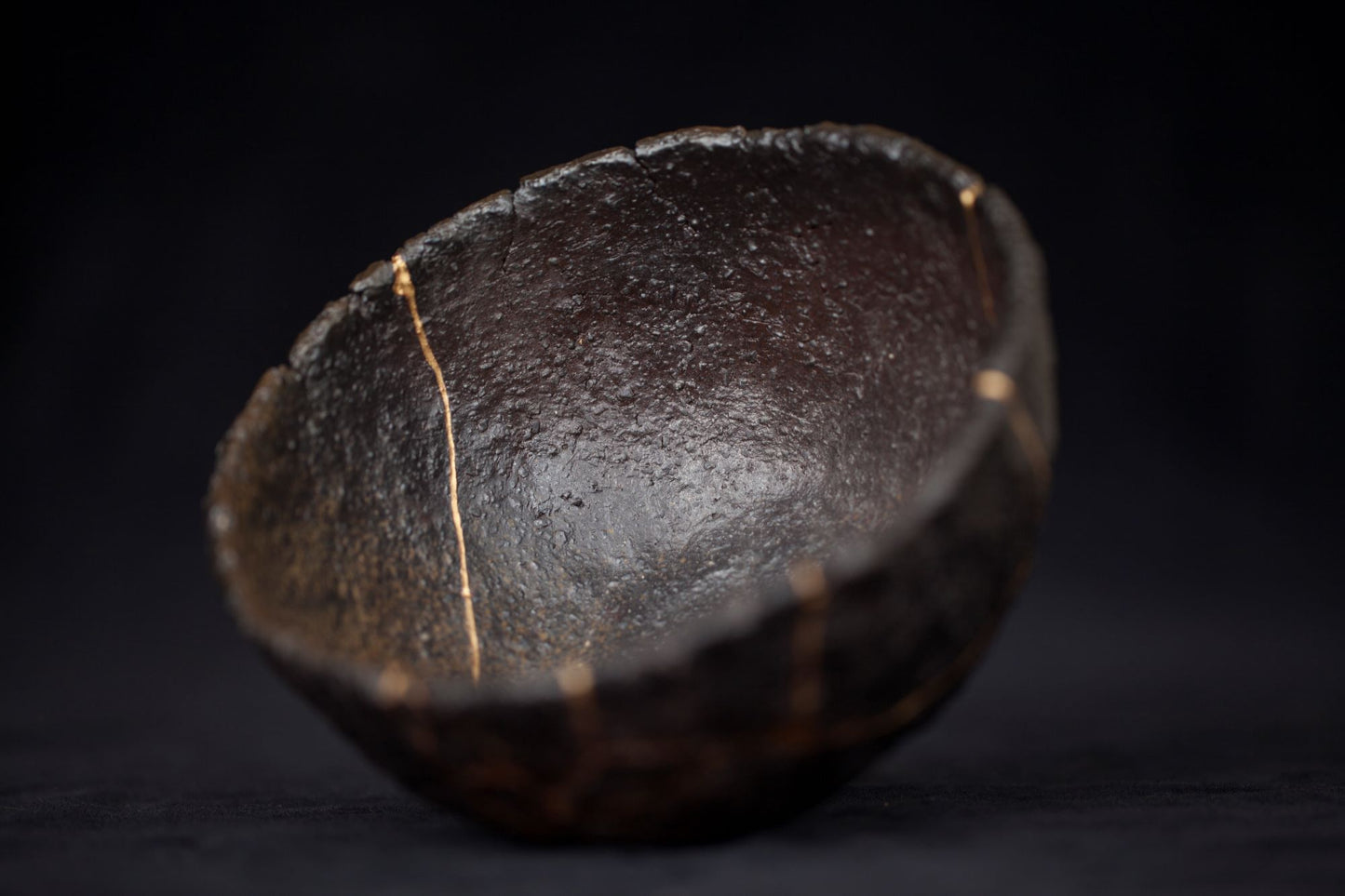 Black Kintsugi Chawan